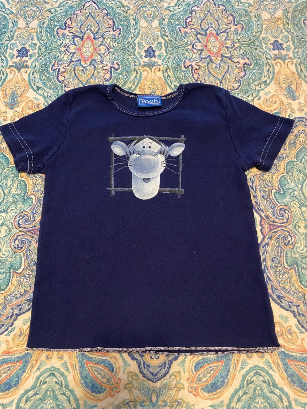 Disney Navy Tigger Face Short Sleeve Tee